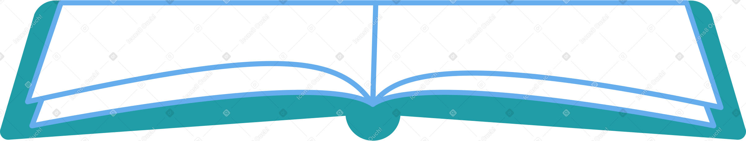 wide open green book Illustration in PNG, SVG