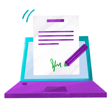 Signing documents online PNG, SVG