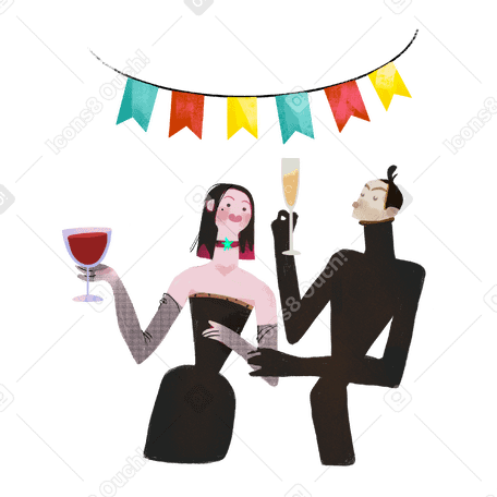 Holiday party Illustration in PNG, SVG