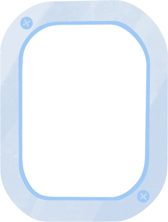 blue airplane window Illustration in PNG, SVG