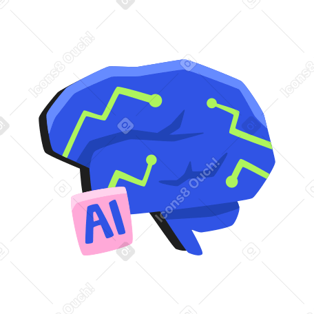 Artificial intelligence Illustration in PNG, SVG