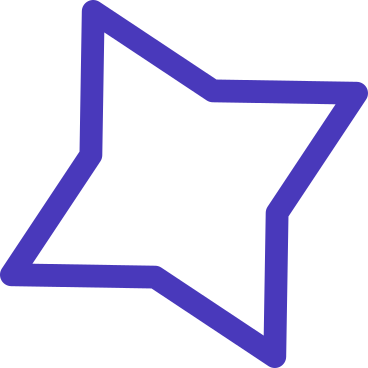 blue linear star PNG, SVG