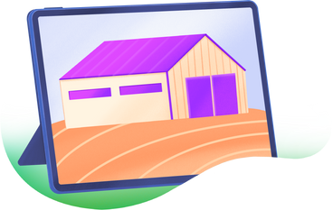 ipad with a farmhouse PNG、SVG