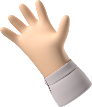 Pale skin hand waving hello PNG, SVG