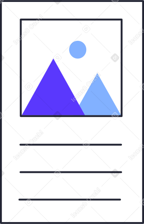 painting with mountains and caption Illustration in PNG, SVG