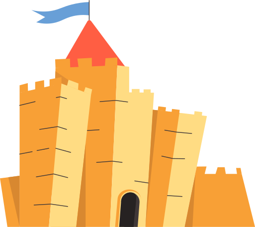 castle Illustration in PNG, SVG