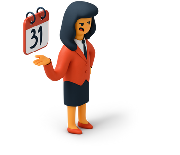 Woman with calendar reminder PNG, SVG