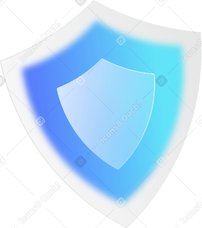 shield with glass effect PNG, SVG