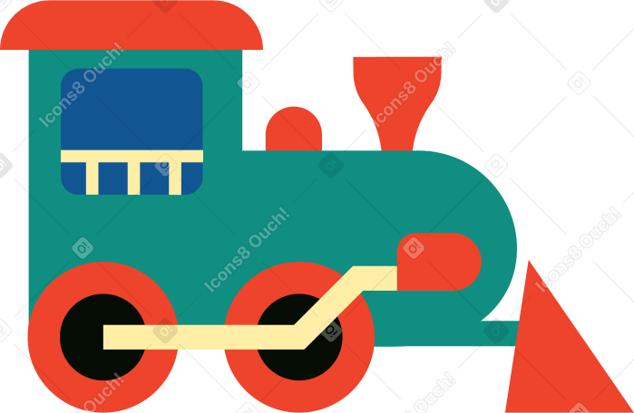 locomotive Illustration in PNG, SVG