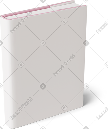 Three  quarter back view book cover mockup PNG, SVG