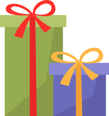 two christmas gifts PNG, SVG