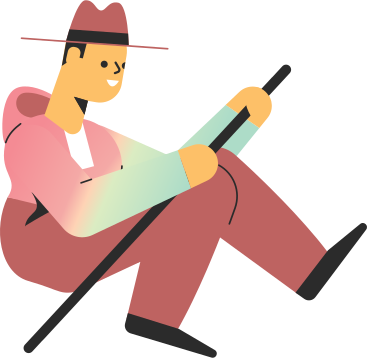 man with stick PNG, SVG