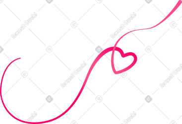 Pink heart ribbon PNG, SVG