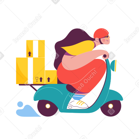 Delivery girl PNG, SVG