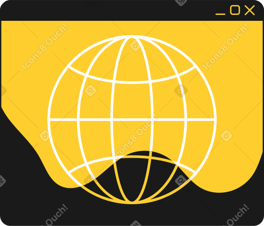 earth sign browser PNG, SVG