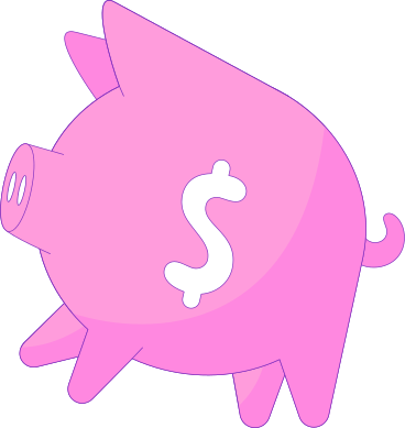 pig with dollar PNG, SVG