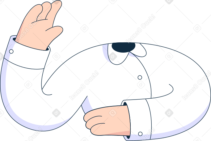 body in shirt waving hand Illustration in PNG, SVG