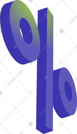 蓝色百分号 PNG, SVG