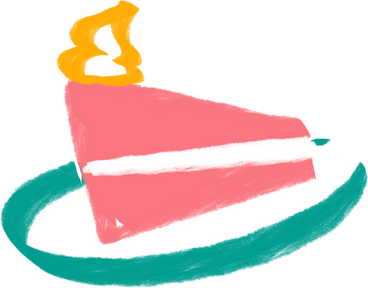 Торт на тарелке в PNG, SVG