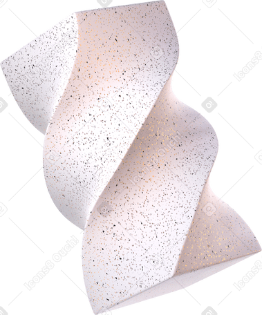 3D twisting speckled torus sculpture PNG, SVG