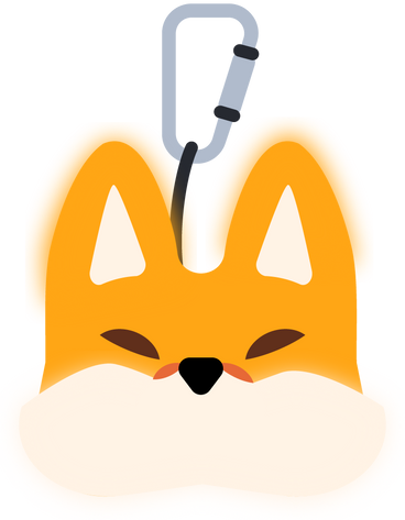 Keychain with a fox PNG, SVG
