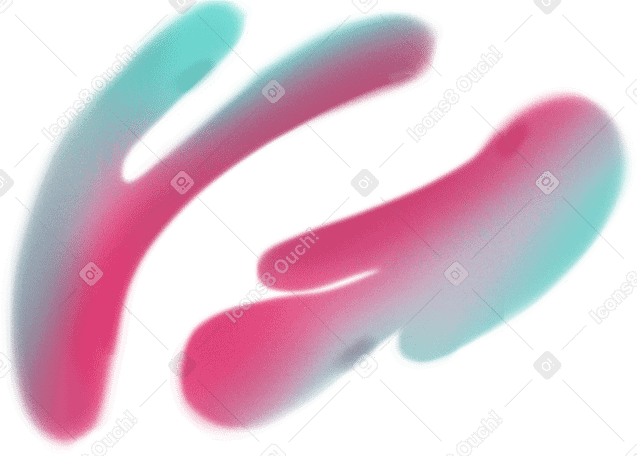 two pink and green flowing shapes PNG、SVG