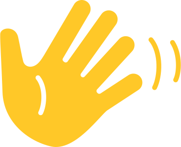 hand waving yellow PNG、SVG