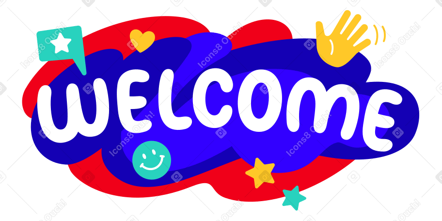 Welcome lettering PNG, SVG