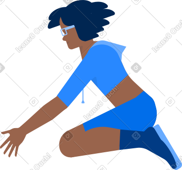 Woman sitting on floor PNG, SVG