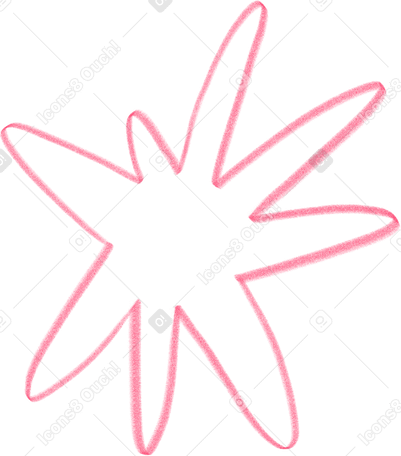 doodle red star в PNG, SVG