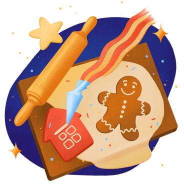 Masterclass on baking gingerbread cookies for children PNG, SVG