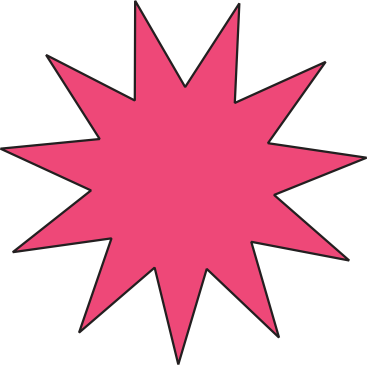 big pink star PNG, SVG