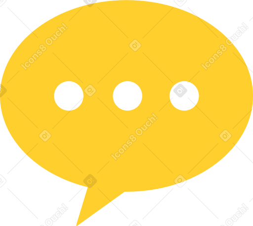 speech buble message is being written Illustration in PNG, SVG