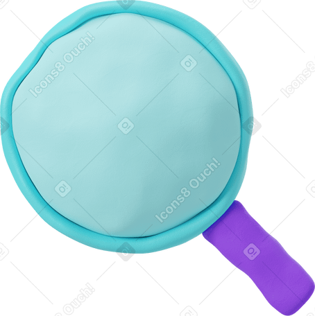 3D Magnifying glass icon Illustration in PNG, SVG