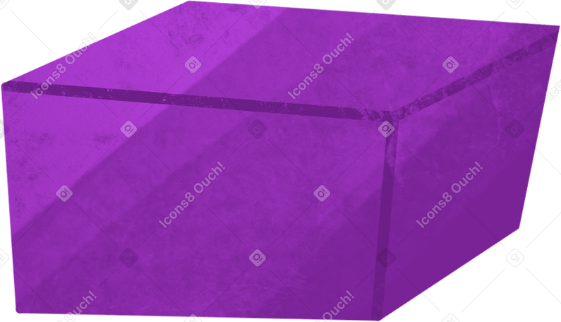 purple parallelepiped PNG, SVG