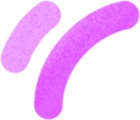 Violette halbkreisförmige linien PNG, SVG