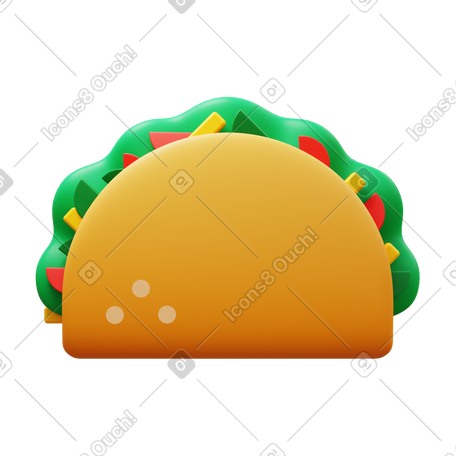 3D taco PNG, SVG