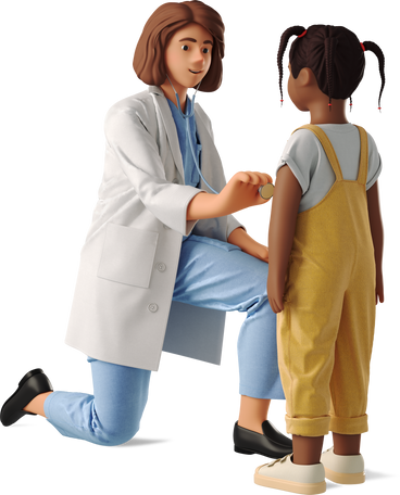 doctor and little girl PNG, SVG