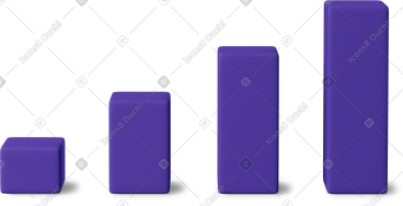 Growing purple bar chart PNG, SVG