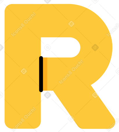 letra r suculenta PNG, SVG