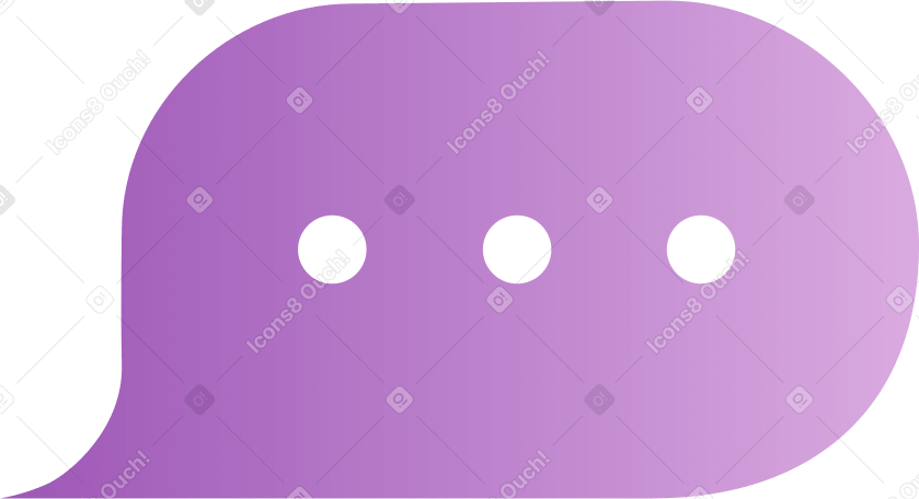 purple speech bubble Illustration in PNG, SVG