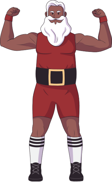 santa claus is in great athletic shape PNG, SVG