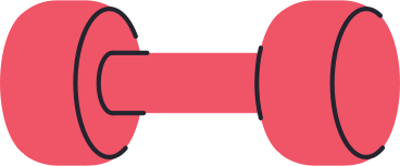 red barbell PNG, SVG