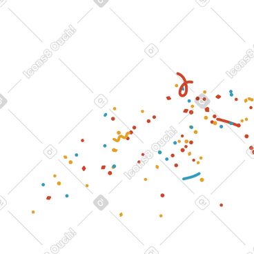 派对上五彩缤纷的纸屑动态插图，格式有GIF、Lottie (JSON)、AE