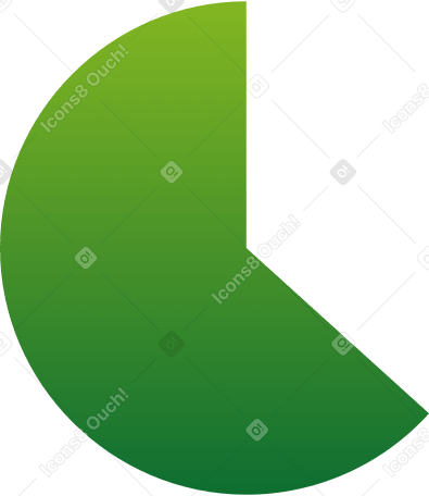 green 225 degree circle PNG、SVG