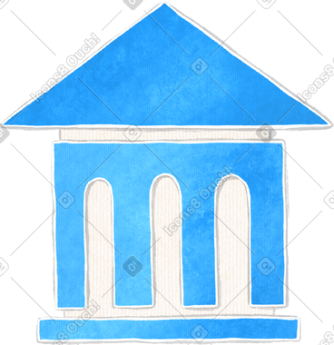 Bank icon blue PNG, SVG