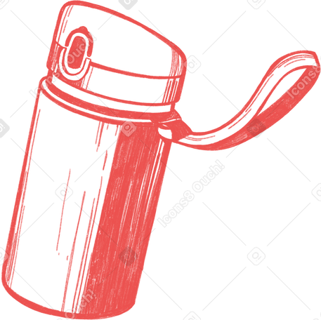 red sports water bottle PNG, SVG