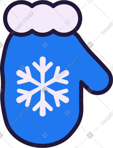 Festive mitten PNG, SVG