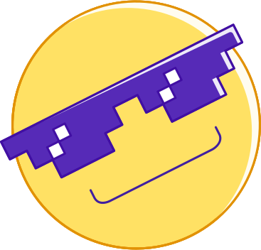 Smiley with glasses PNG, SVG
