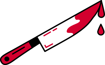 Knife with blood PNG, SVG